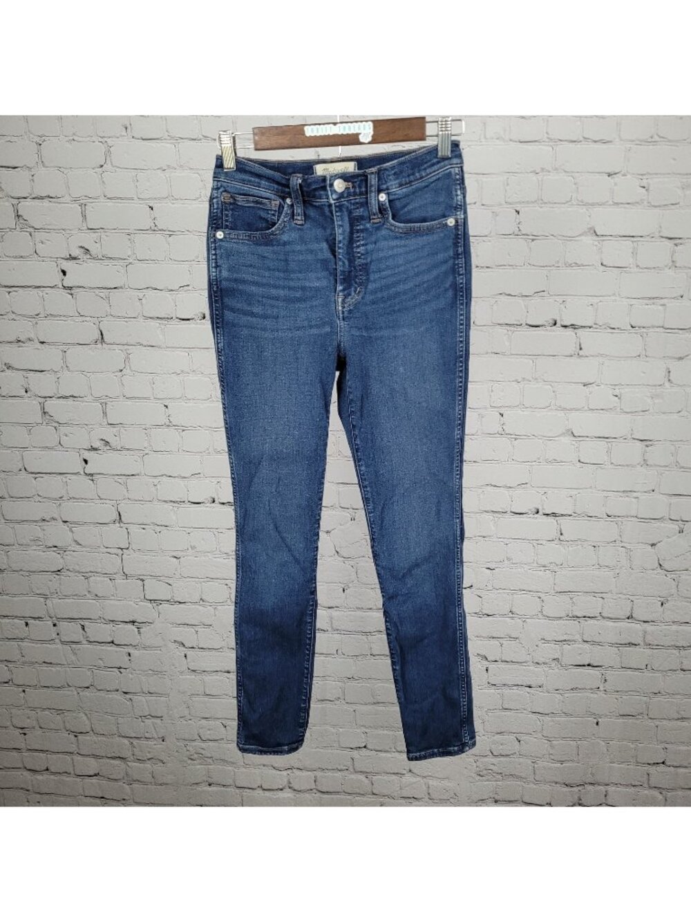 Madewell Blue 10" High Rise Medium Wash Skinny Stretch Jeans 25 (25x27)